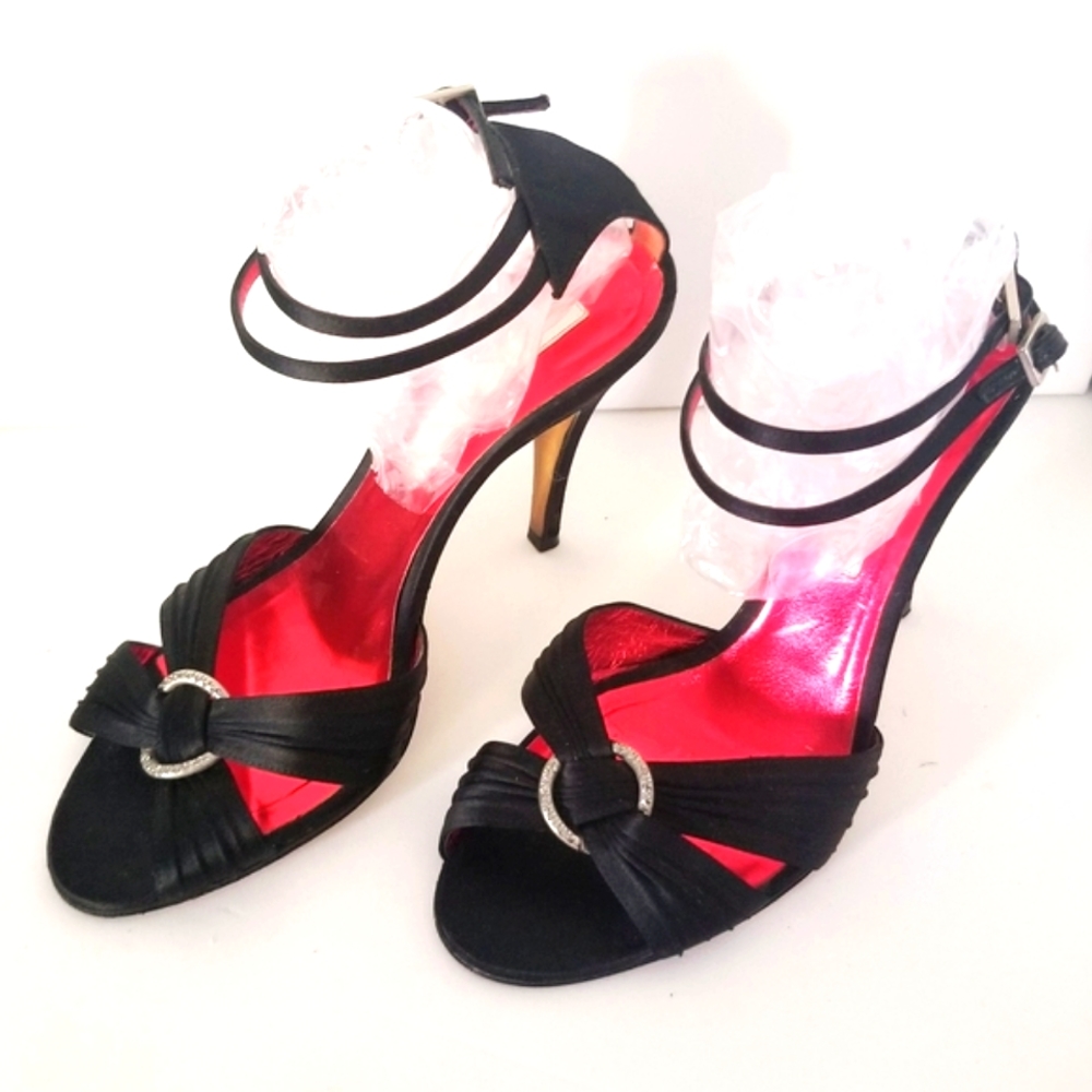 Christian Lacroix formal ankle strap heels sz 8